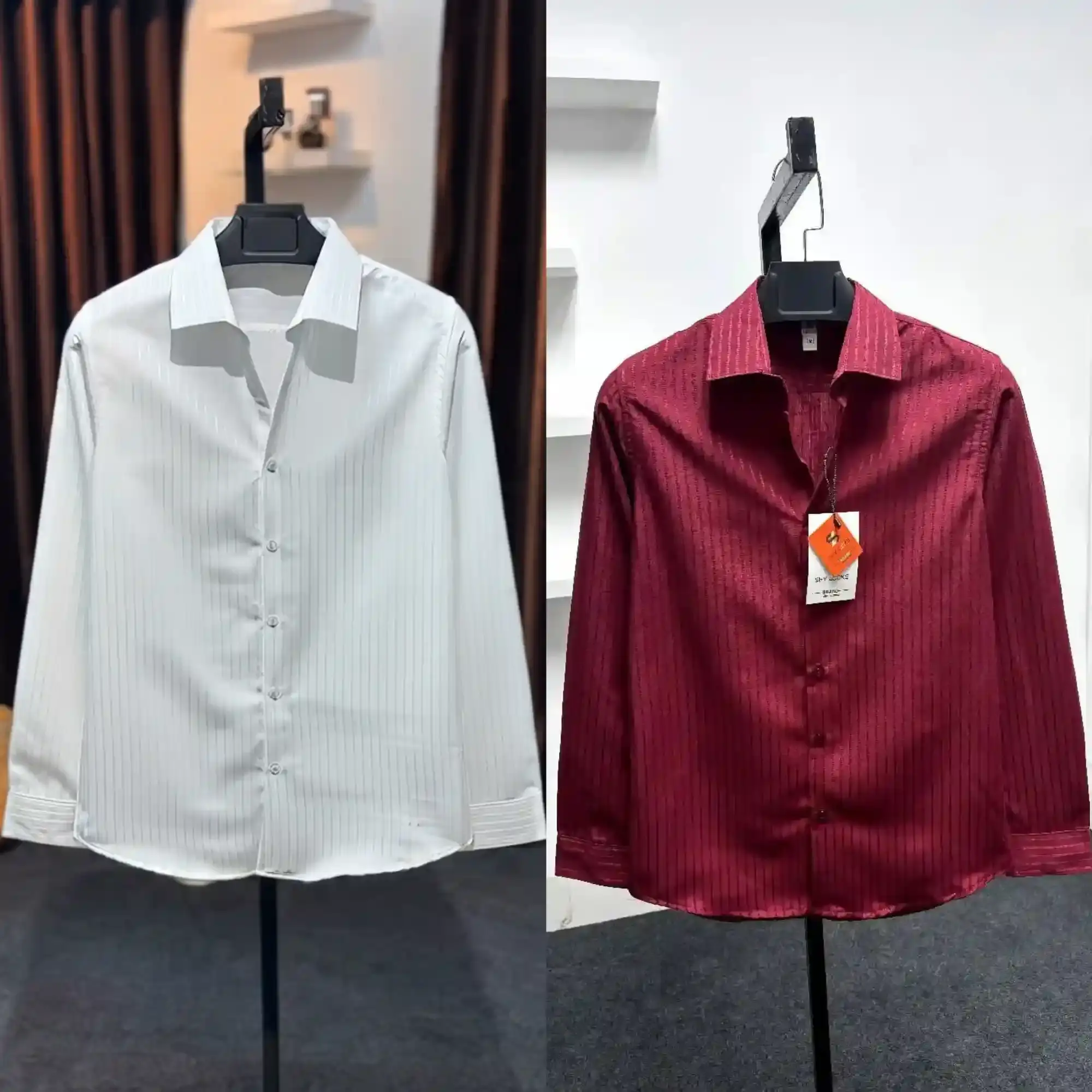 Men's Premium Ari Fabric 2-Piece Shirt Combo | Slim Fit | Bongo Aura